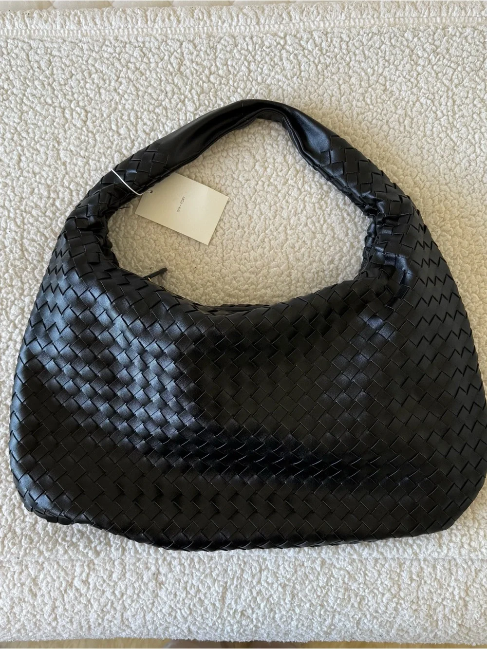 OAK + FORT Woven Leather Hobo Bag Blake Shoulder Bag (Brand New with Tag)